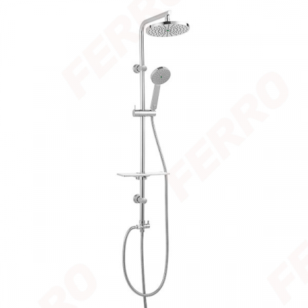 Obiecte sanitare - Set bara dus cu suport culisant, dus fix si para dus mobila Ferro Amiga VerdeLine, crom