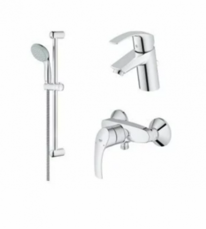 Baterii monocomanda - Set baterii pentru lavoar marimea M baterie dus si set dus Tempesta 100 Grohe Eurosmart