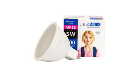Bec led alb, MR16, 5W, 6500K, lumina rece, Lednex [1]