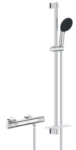 Set de dus Grohe Precision Feel cu baterie dus cu termostat, coloana de dus, 900 mm, para de dus, 3 functii, crom [2]