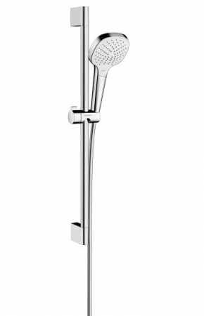 Baterii monocomanda - Set de dus Hansgrohe Croma Select E Vario alb-crom cu bara de 0.65 m