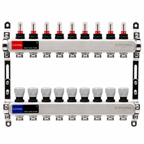 Set distribuitor INOX cu debitmetre Ermetiq 1tol - 9 cai [1]