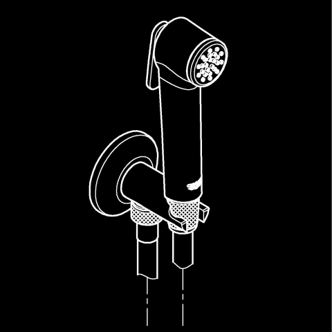 Sisteme de dus - Set dus igienic Grohe New Tempesta-F furtun 1 m, anti-rasucire, anti-calcar, crom