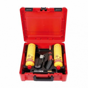 Dispozitive pentru tevi - Set arzator Rothenberger SUPER FIRE 4 HOT BOX (maner, arzator, reflector flacara, butelie)