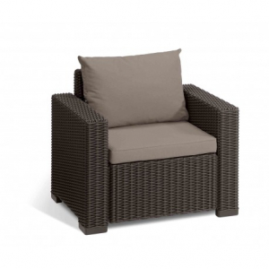 Set mobiler de gradina, cu canapea 3 locuri, maro, Keter California [2]