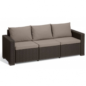 Set mobiler de gradina, cu canapea 3 locuri, maro, Keter California [3]
