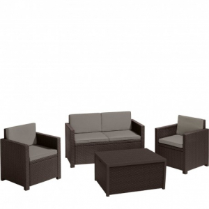 Casa si gradina - Set mobilier de gradina, maro, Keter Monaco