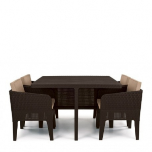 Casa si gradina - Set mobilier de gradina, maro, 5 piese, Keter Columbia