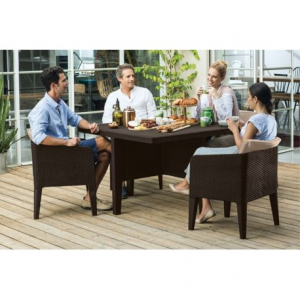 Set mobilier de gradina, maro, 5 piese, Keter Columbia [1]