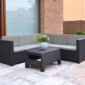 Set mobilier de gradina, grafit, cu masuta de cafea, Keter Provence [1]