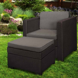 Mobilier de gradina - Set mobilier de gradina, maro, Keter Provence Chillout