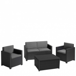 Casa si gradina - Set mobilier de gradina, grafit, Keter Monaco