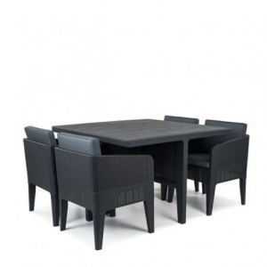 Casa si gradina - Set mobilier de gradina, grafit, 5 piese, Keter Columbia