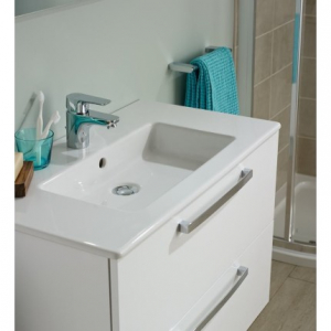 Set mobilier de baie suspendat alb lucios dulap + lavoar 61 x 56,5 x 45 cm Ideal Standard gamaTempo [3]