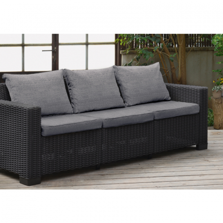 Set mobilier de gradina, canapea cu 3 locuri, grafit, Keter California [4]