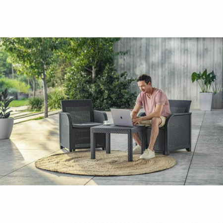 Set mobilier de gradina, grafit, Keter Rosalie [2]