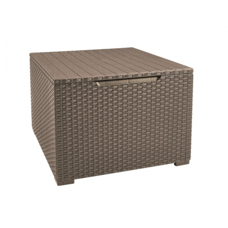 Set mobilier de gradina, 4 locuri si masa cu spatiu de depozitare, cappuccino, Keter Emma [5]