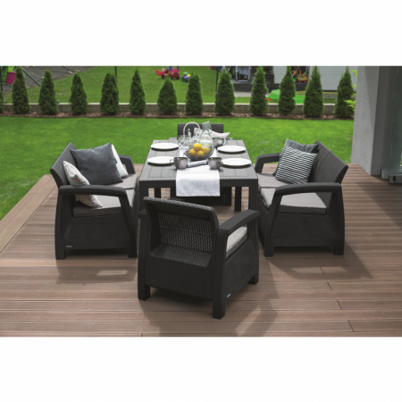 Set mobilier de gradina, grafit, Keter Bahamas Fiesta [1]