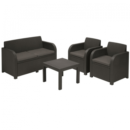 Set mobilier de gradina, 4 locuri, grafit, Keter Georgia [3]