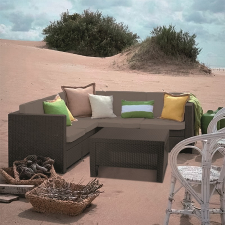 Set mobilier de gradina, fara masa, maro, Keter Provence [1]