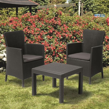 Mobilier de gradina - Set mobilier de gradina, grafit, Keter Salvador