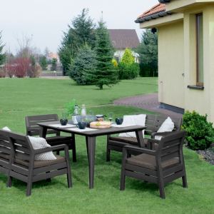 Set mobilier de gradina, maro, cu masa Lima, Keter Delano [1]
