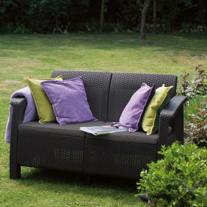 Set mobilier de gradina, fara masa, maro, Keter Corfu Rest [2]