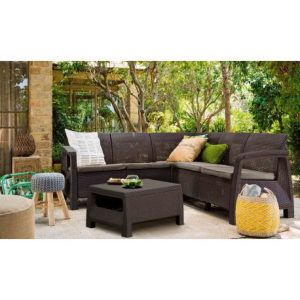 Set mobilier de gradina, fara masa, grafit, Keter Corfu Relax [2]