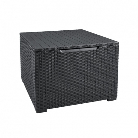 Set mobilier de gradina, 2 locuri si masa cu spatiu depozitare, grafit, Keter Emma [6]