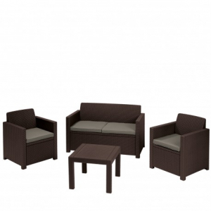 Mobilier de gradina - Set mobilier de gradina, maro, Keter Alabama