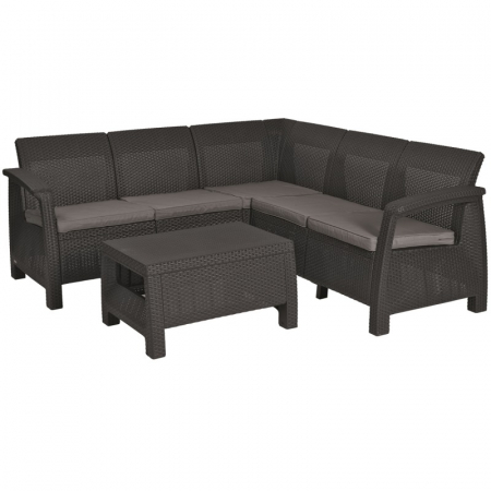 Mobilier de gradina - Set mobilier de gradina, grafit, Keter Corfu Relax II