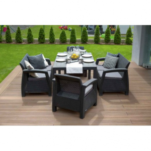 Set mobilier de gradina, grafit, Keter Corfu Fiesta [2]