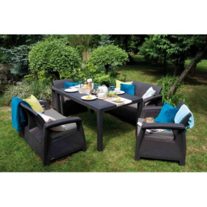 Set mobilier de gradina, grafit, Keter Corfu Fiesta [3]