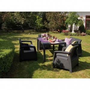 Set mobilier de gradina, grafit, Keter Corfu Fiesta [5]