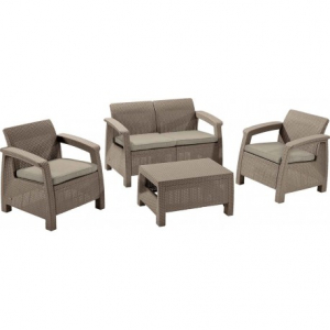 Set mobilier de gradina, cappucino, Keter Corfu [5]