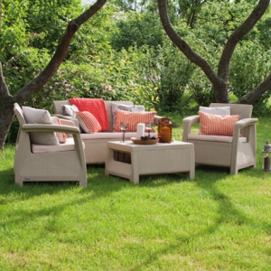 Set mobilier de gradina, cappucino, Keter Corfu [1]