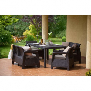 Set mobilier de gradina, maro, Keter Corfu Fiesta [2]