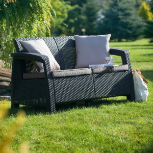 Set mobilier de gradina, fara masa, grafit, Keter Corfu Rest [5]