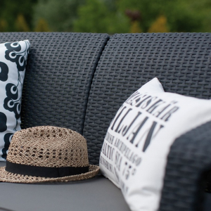 Set mobilier de gradina, fara masa, grafit, Keter Corfu Rest [7]