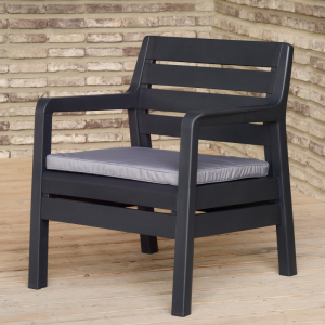 Set mobilier de gradina, grafit, cu masa Lima, Keter Delano [3]