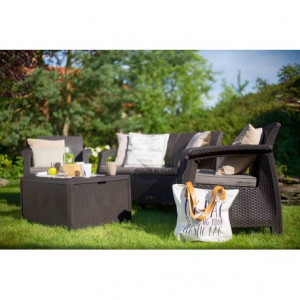Set mobilier de gradina, grafit, Keter Corfu Box [1]