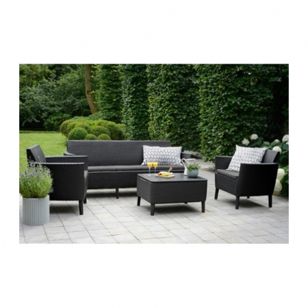 Seturi de mobilier - Set mobilier pentru gradina, 5 locuri si masa, Keter Salemo