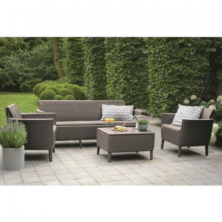 Seturi de mobilier - Set mobilier pentru gradina, cappuccino, Keter Salemo