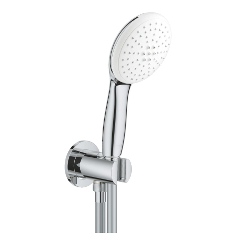 Sisteme de dus - Set para de dus Grohe Tempesta 110, cu cot iesire, suport para dus integrat, 2 jeturi, crom