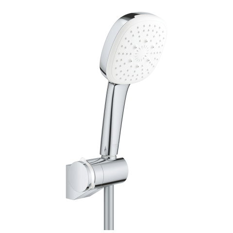 Sisteme de dus - Set para de dus Grohe Tempesta Cube 110, cot iesire cu suport, 3 jeturi, crom