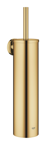 Obiecte sanitare - Set perie WC Grohe Essentials, montare pe perete, fixare ascunsa, auriu lucios