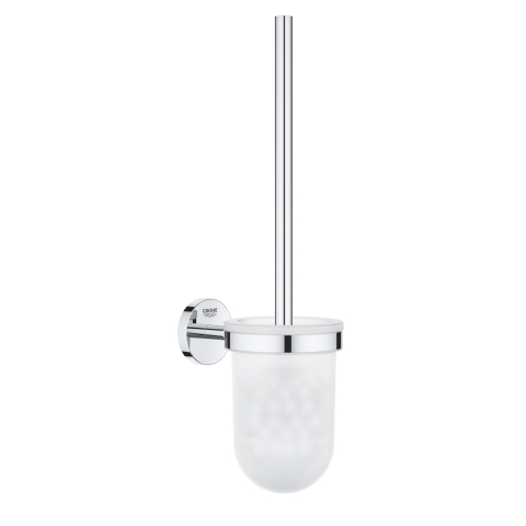 Obiecte sanitare - Set perie WC Grohe Start Cosmopolitan montare perete, fixare ascunsa, sticla, crom