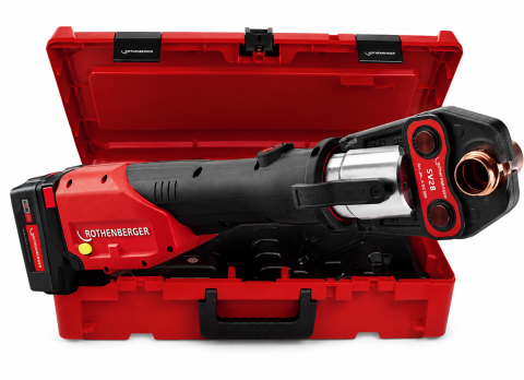 Set presa tevi ROMAX 4000 SV 15-22-28 mm, 18V 4Ah EU [2]