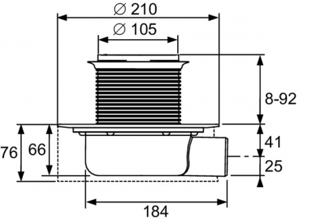 Set sifon scurgere TECEdrainpoint S 114 extra plat cu membrana de etansare Seal System montata din fabrica [1]