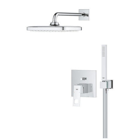 Set sistem de dus Grohe Eurocube Cu Tempesta 250, incastrata, monocomanda, diverter, para dus, dus fix, crom [2]